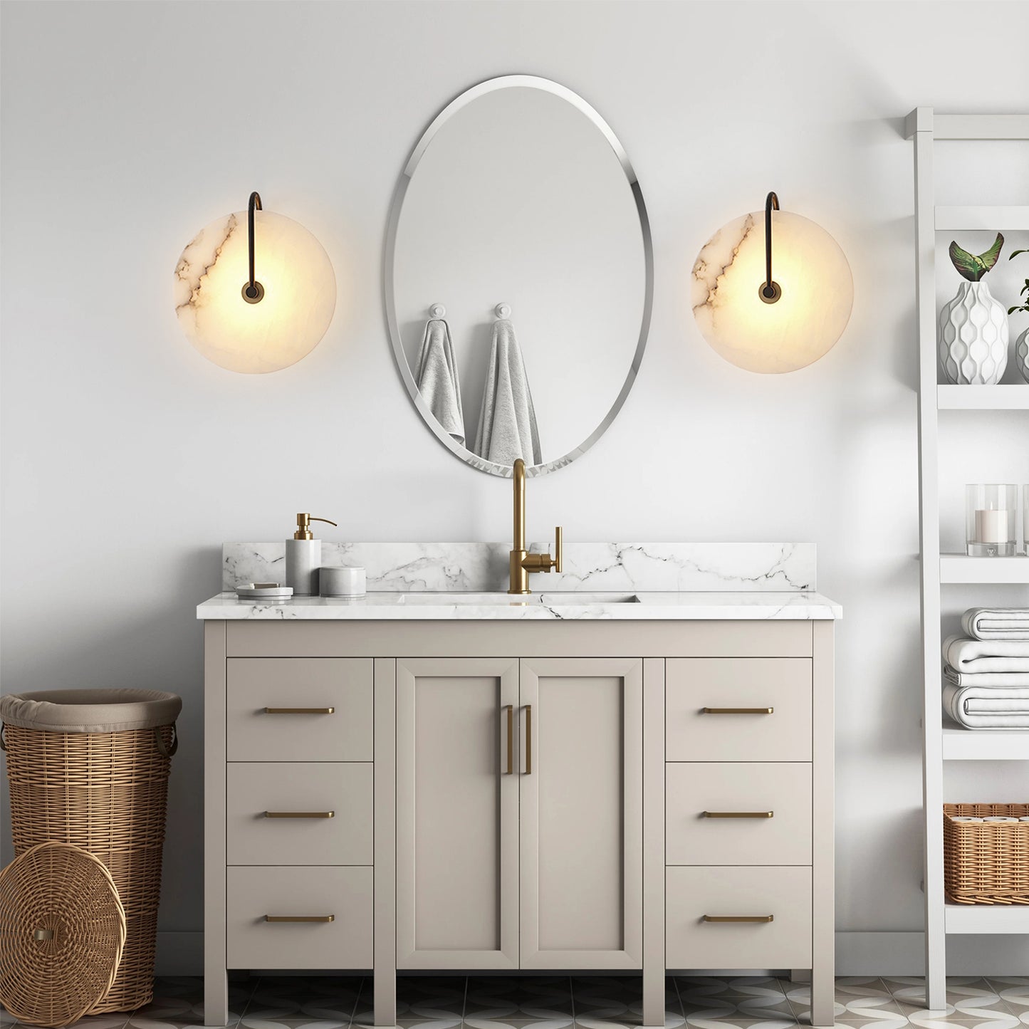Alabaster Sconce