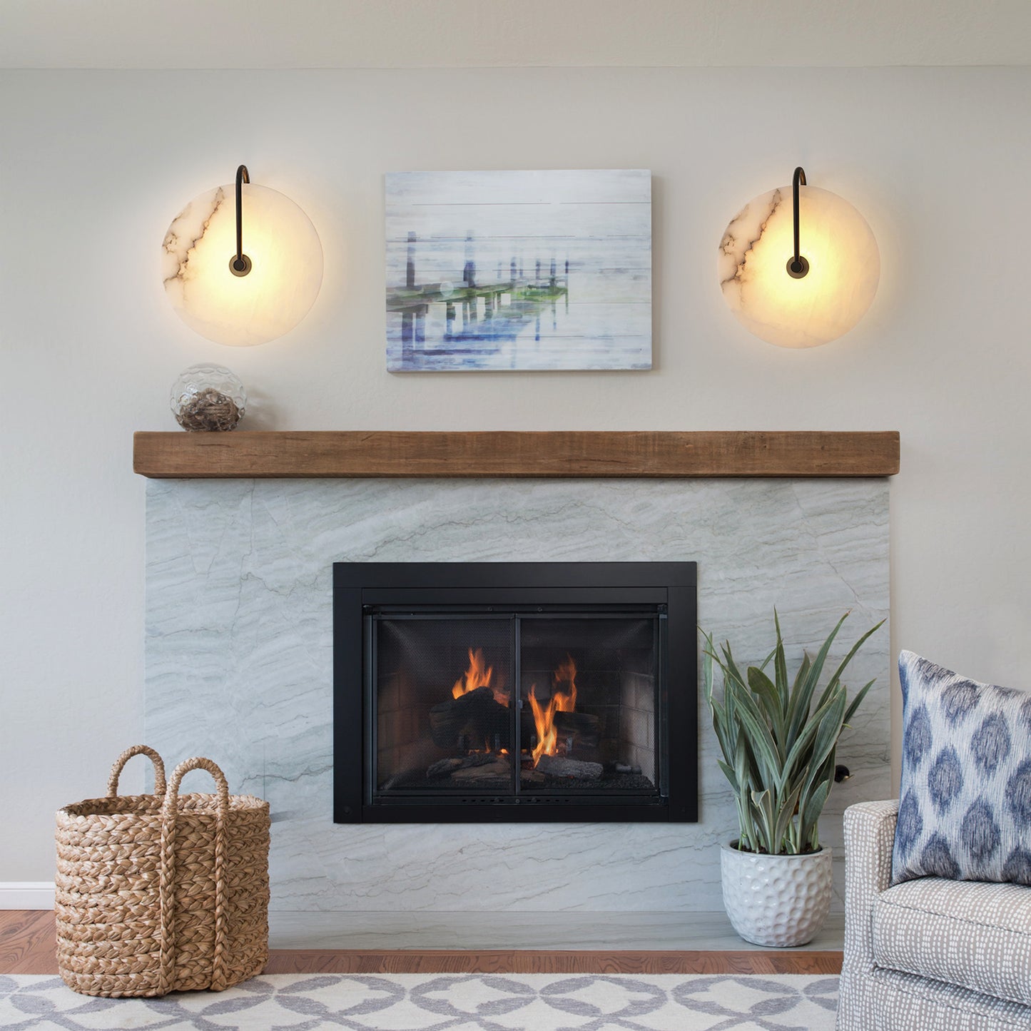 Alabaster Sconce