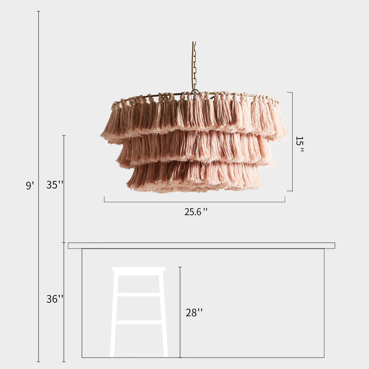 Bohemian Tassel Chandelier
