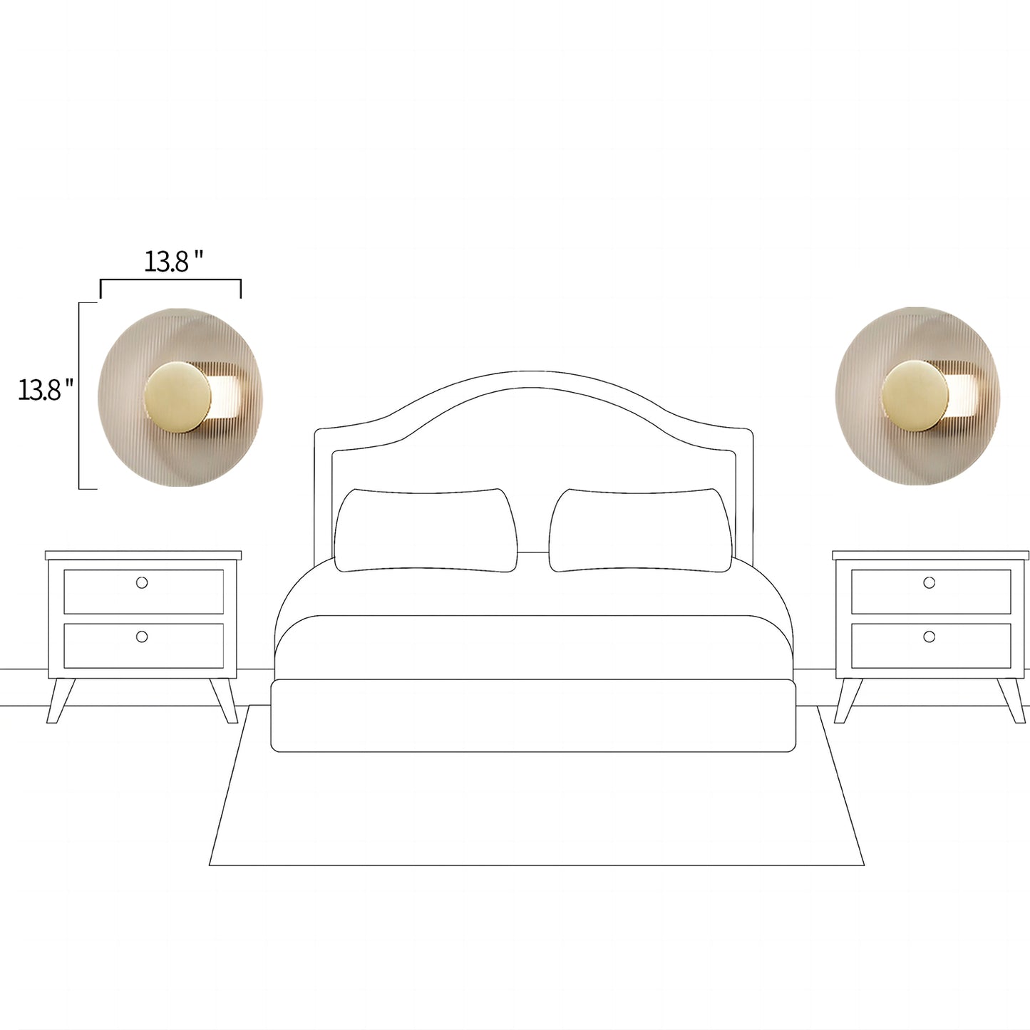 Button Glass Wall Lamp