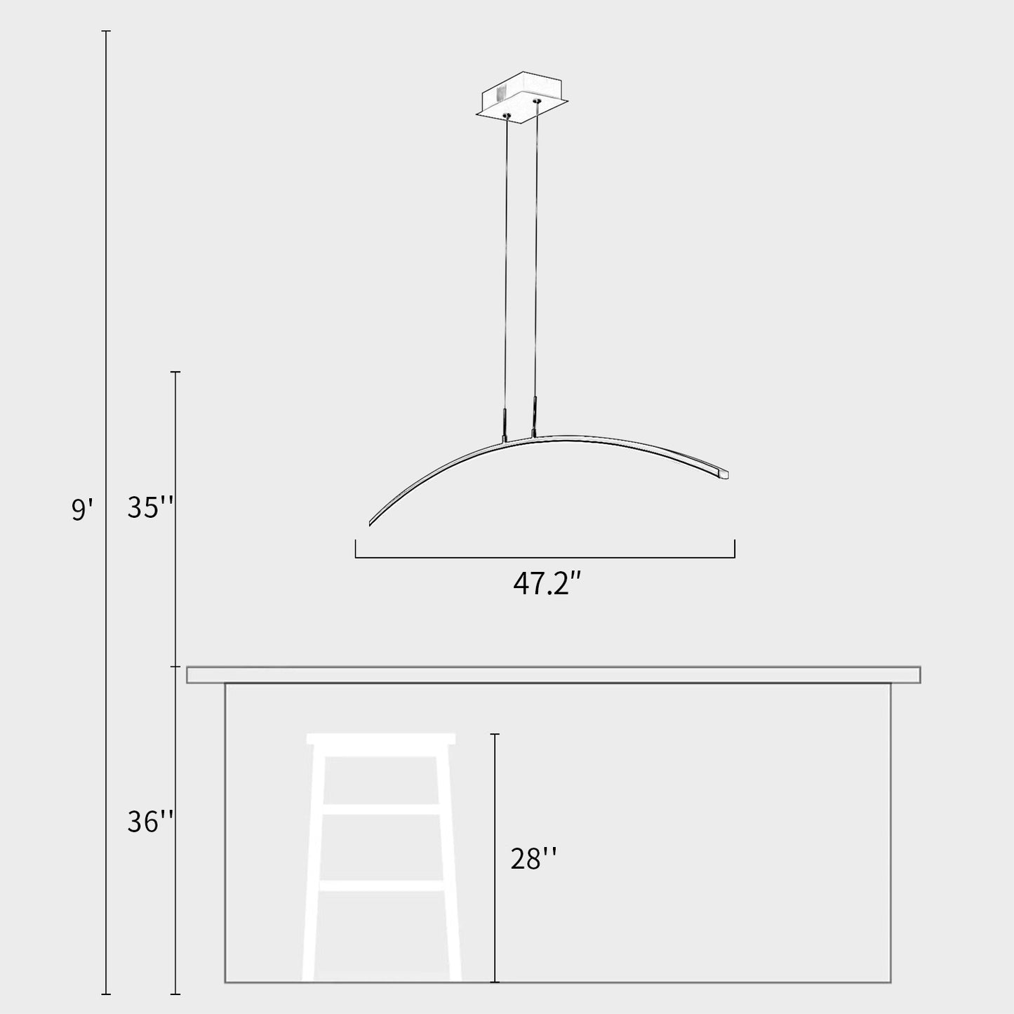Curved Pendant Lamp