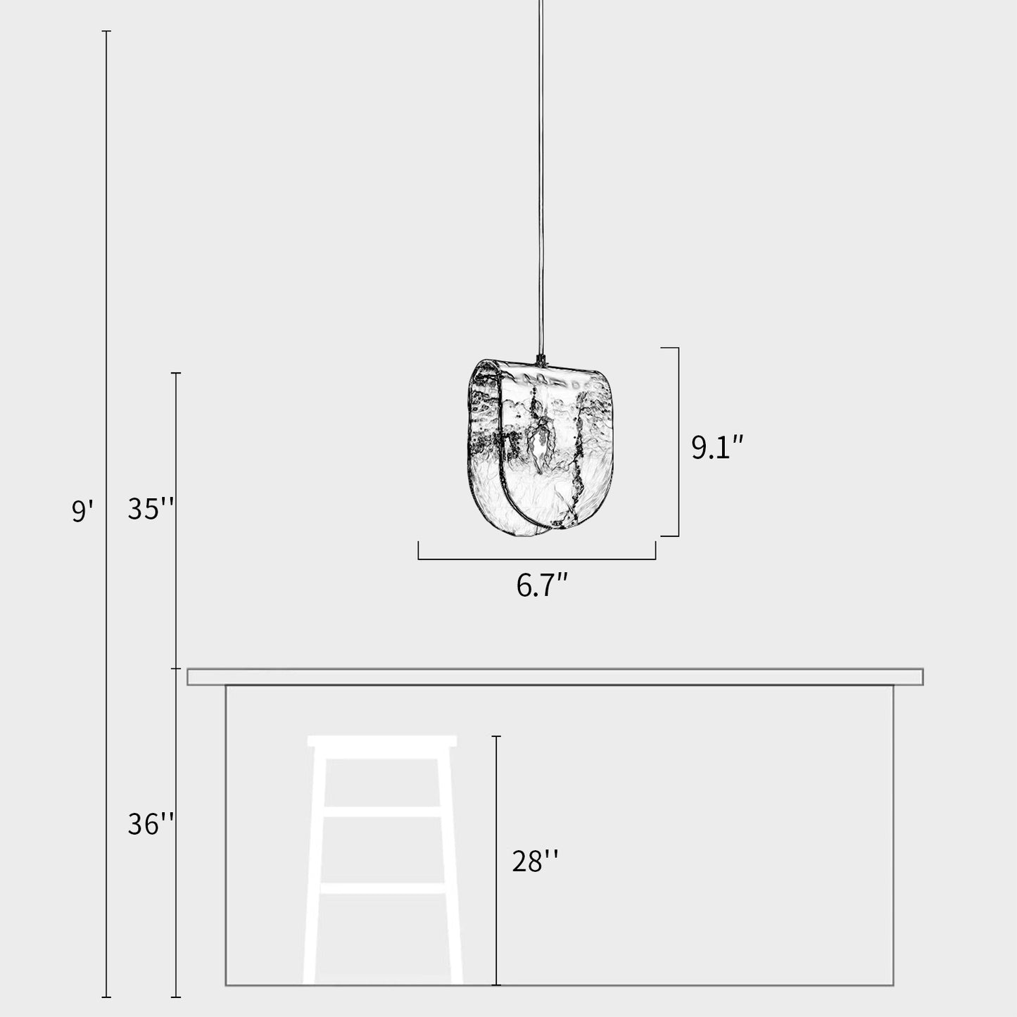 Montaigne Glass Pendant Lamp