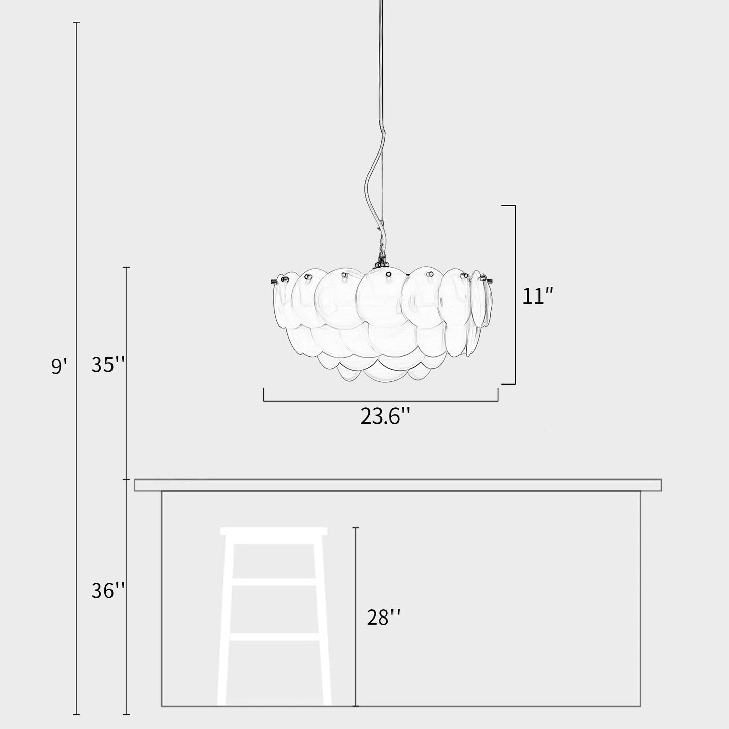 Pembridge Shell Chandelier