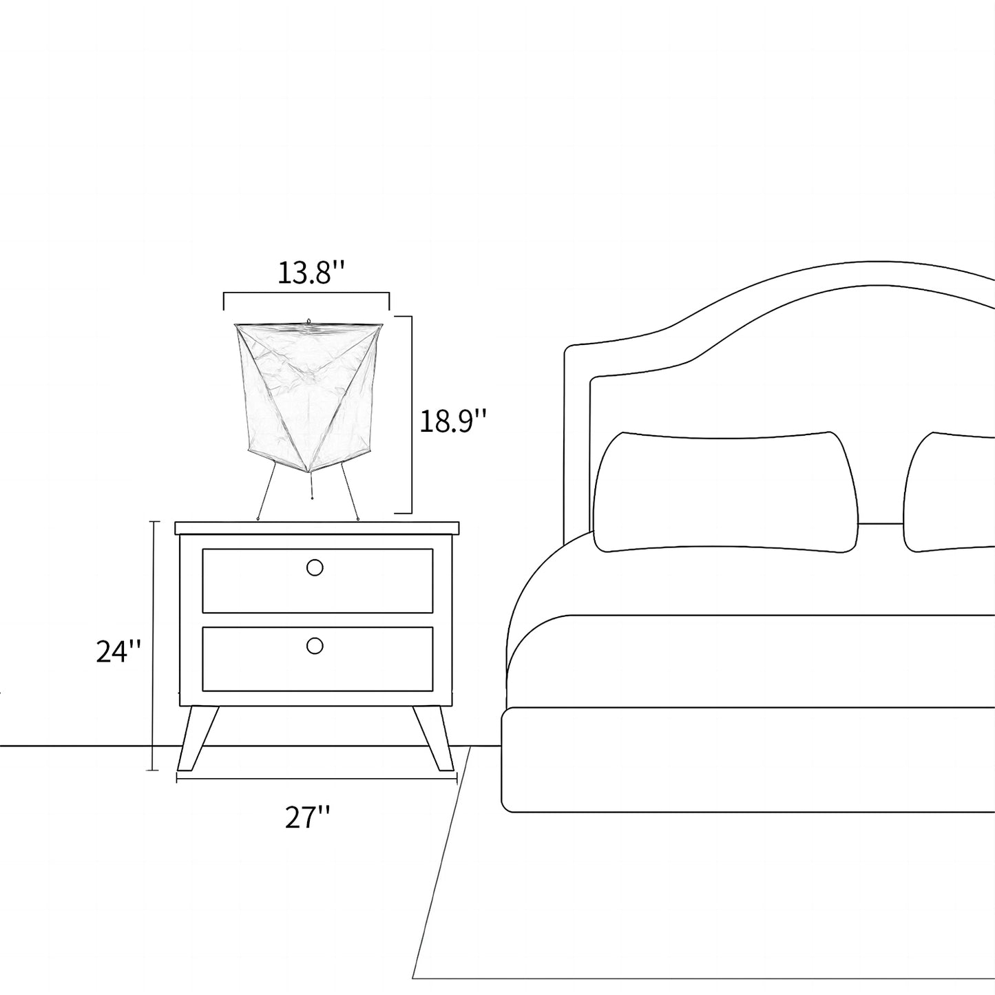 Rice Paper YA2 Table Lamp