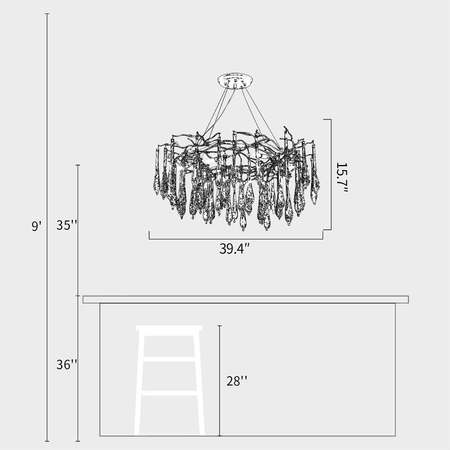 Serip Crystal Chandelier