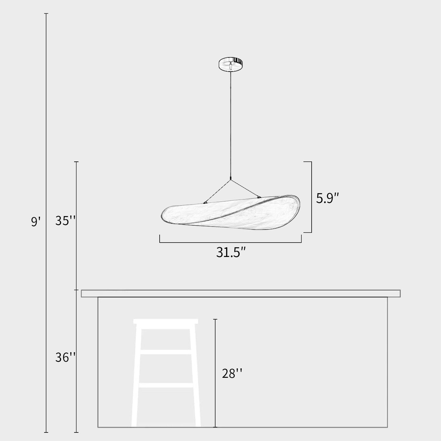 Silk Tense Pendant Light