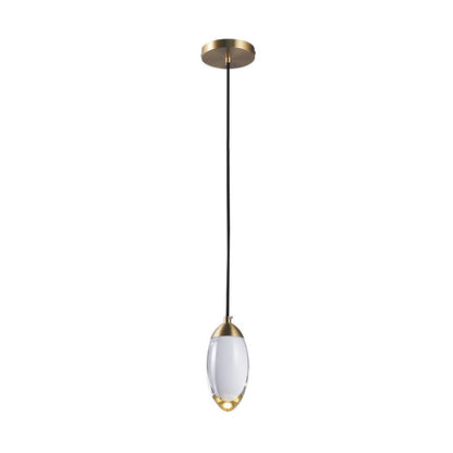 Brass Crystal Pendant Light