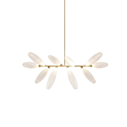 Frosted Grain Glass Chandelier