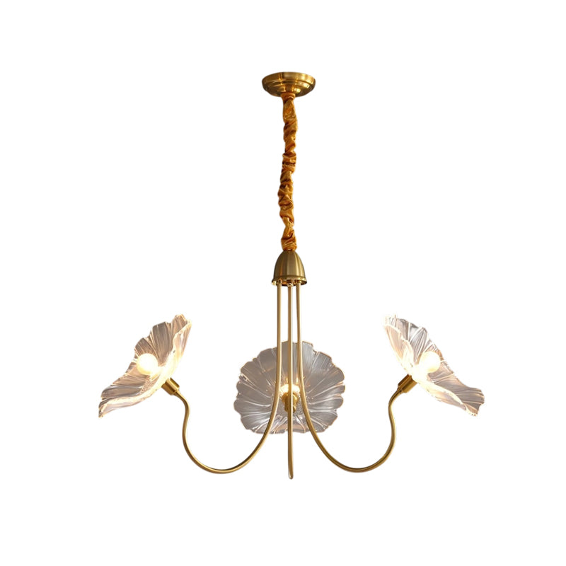 Lotus Leaf Glass Chandelier