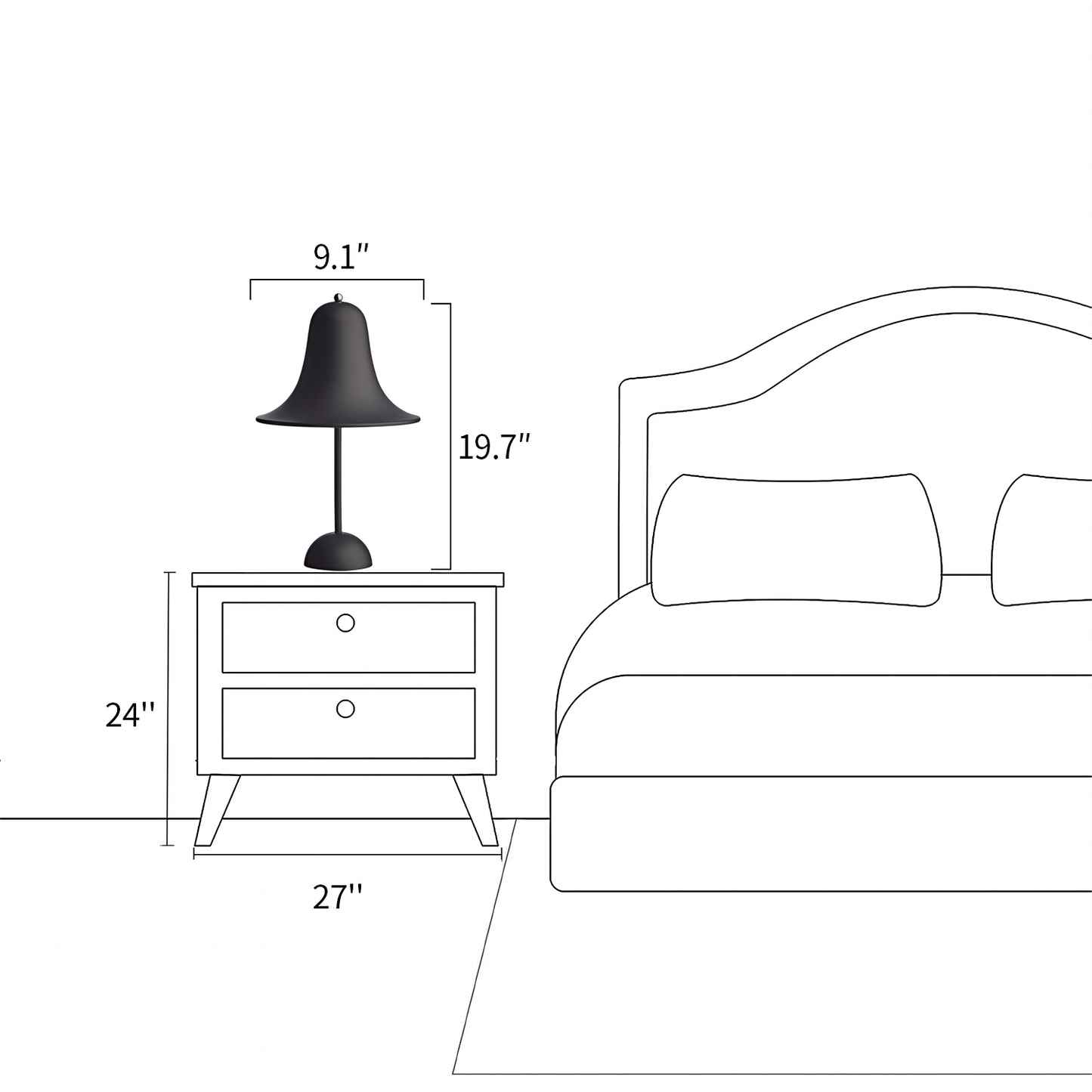 Pantop Bell Table Lamp