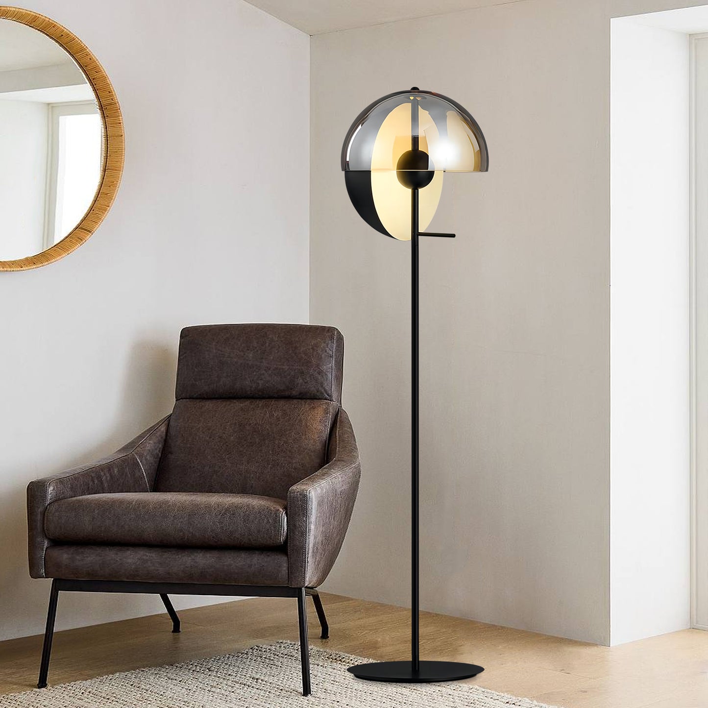 Theia Glass Floor Lamp