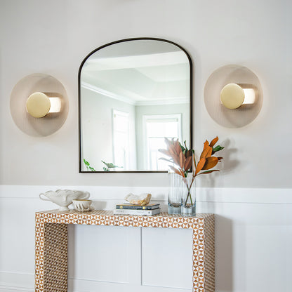 Button Glass Wall Lamp