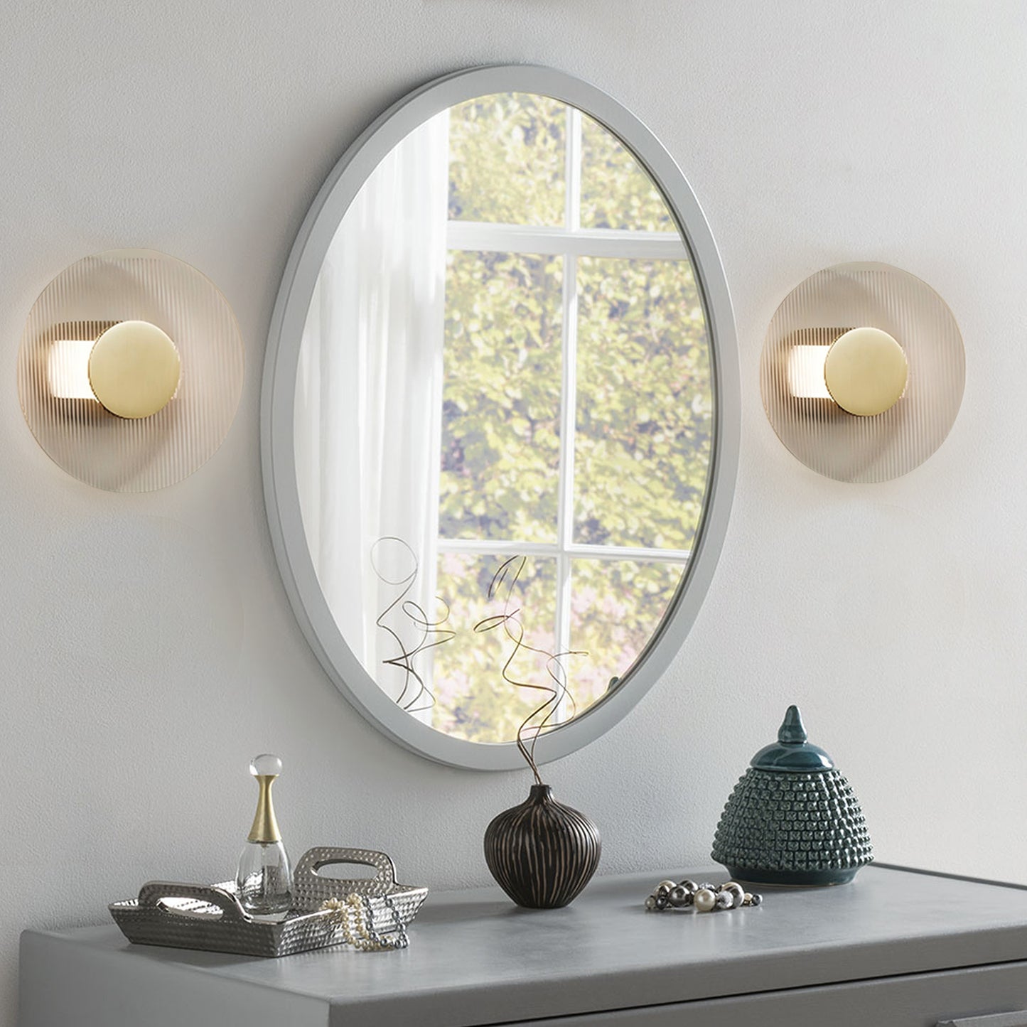 Button Glass Wall Lamp