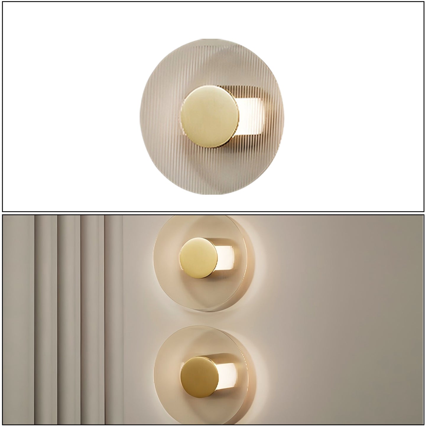 Button Glass Wall Lamp
