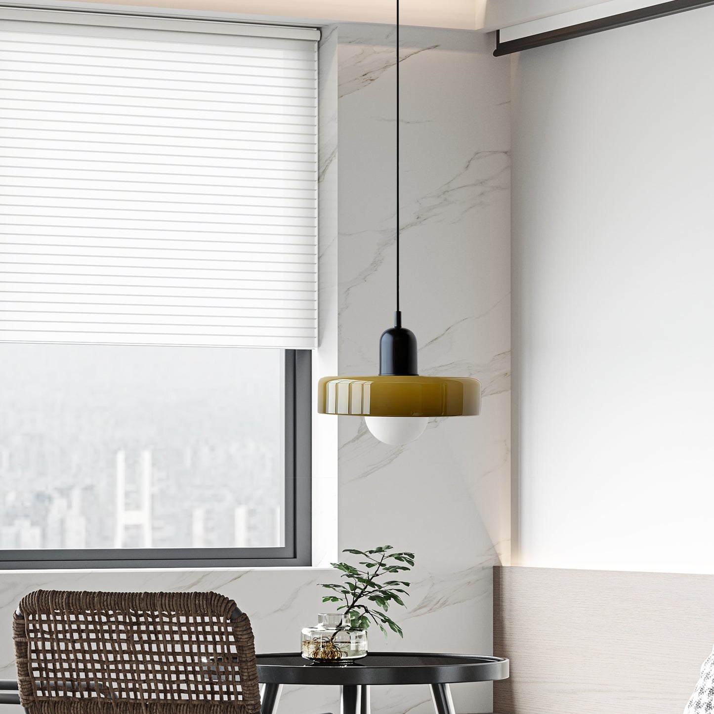 Ceramic Disc Pendant Lamp