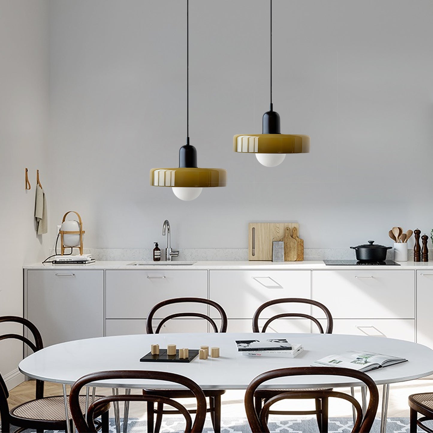 Ceramic Disc Pendant Lamp