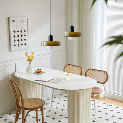 Ceramic Disc Pendant Lamp