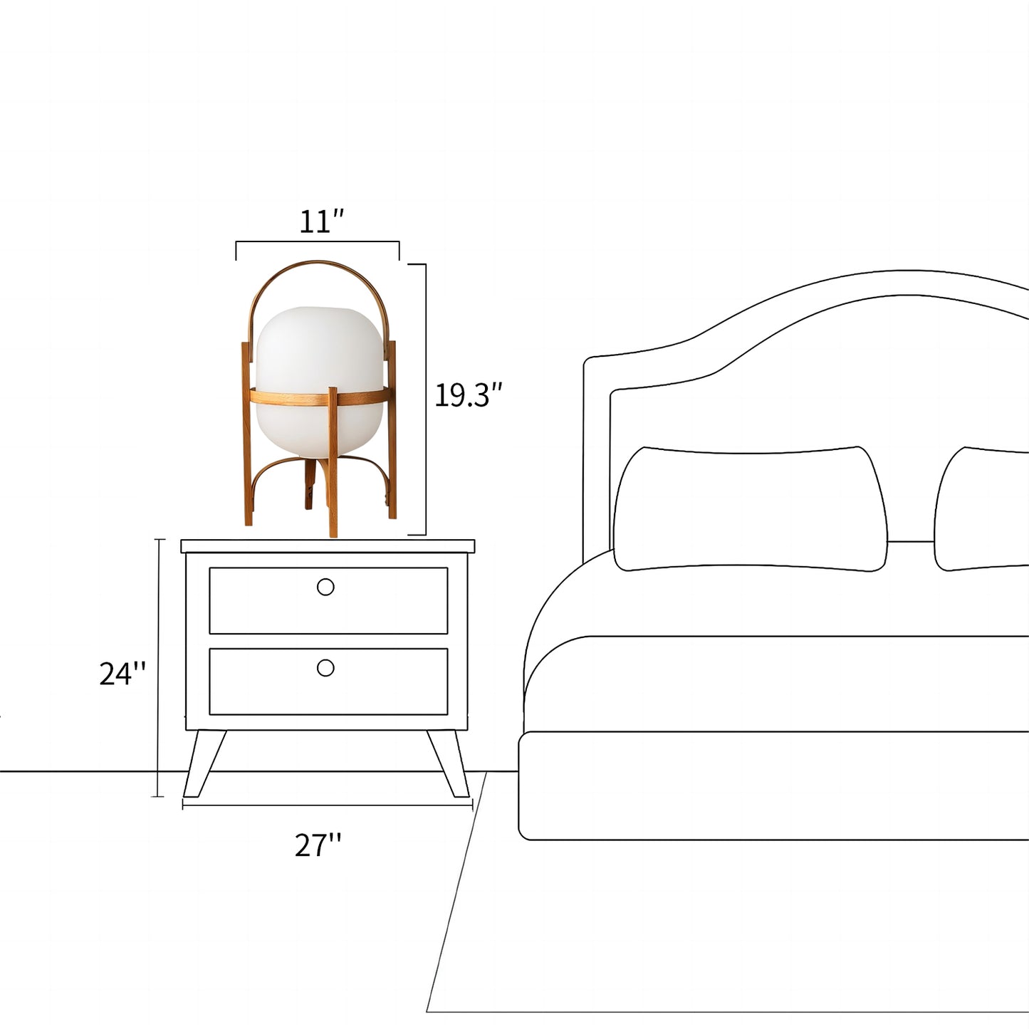 Cestita Wood Table Lamp