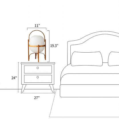 Cestita Wood Table Lamp
