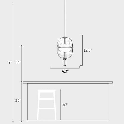 Chaplin Glass Pendant Light