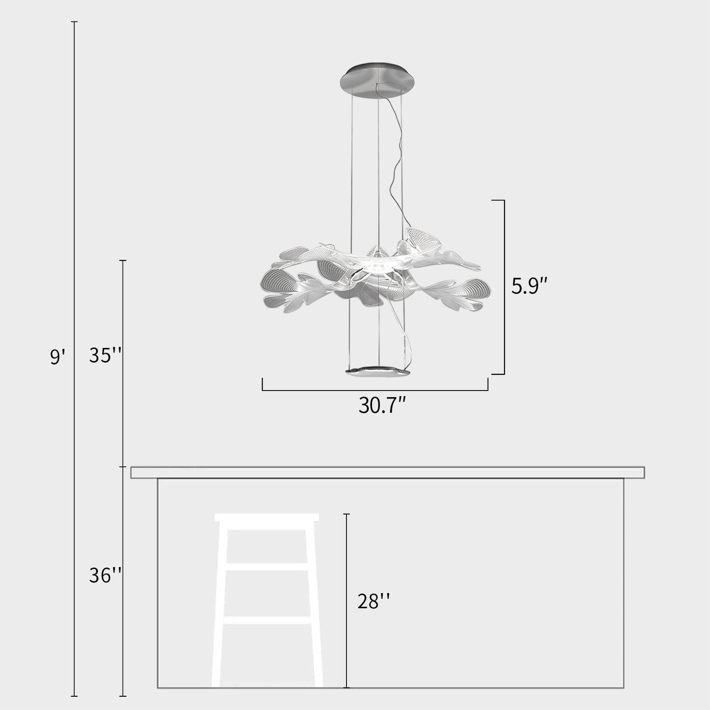 Chlorophilia Floral Pendant Light