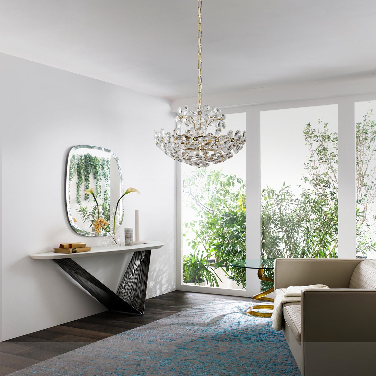 Crystal Flower Chandelier