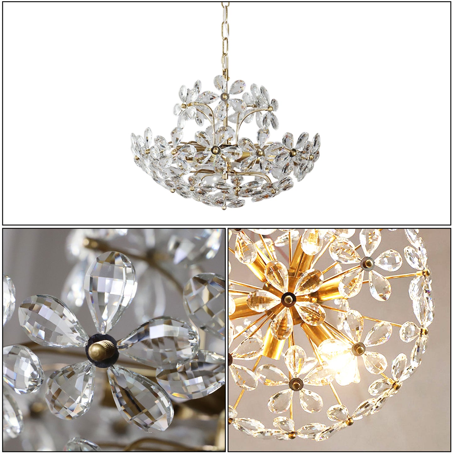 Crystal Flower Chandelier