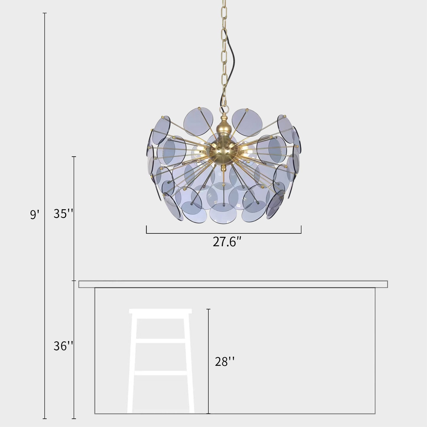 Dandelion Glass Chandelier