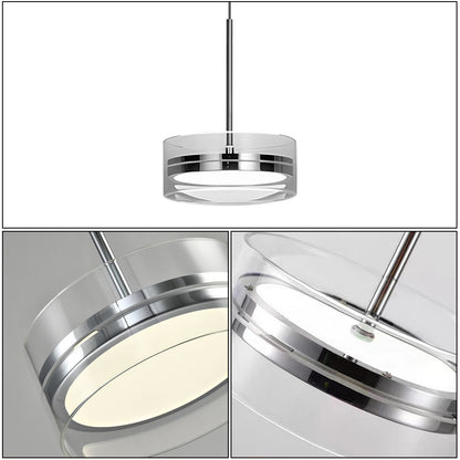 Drum-Shaped Pendant Light