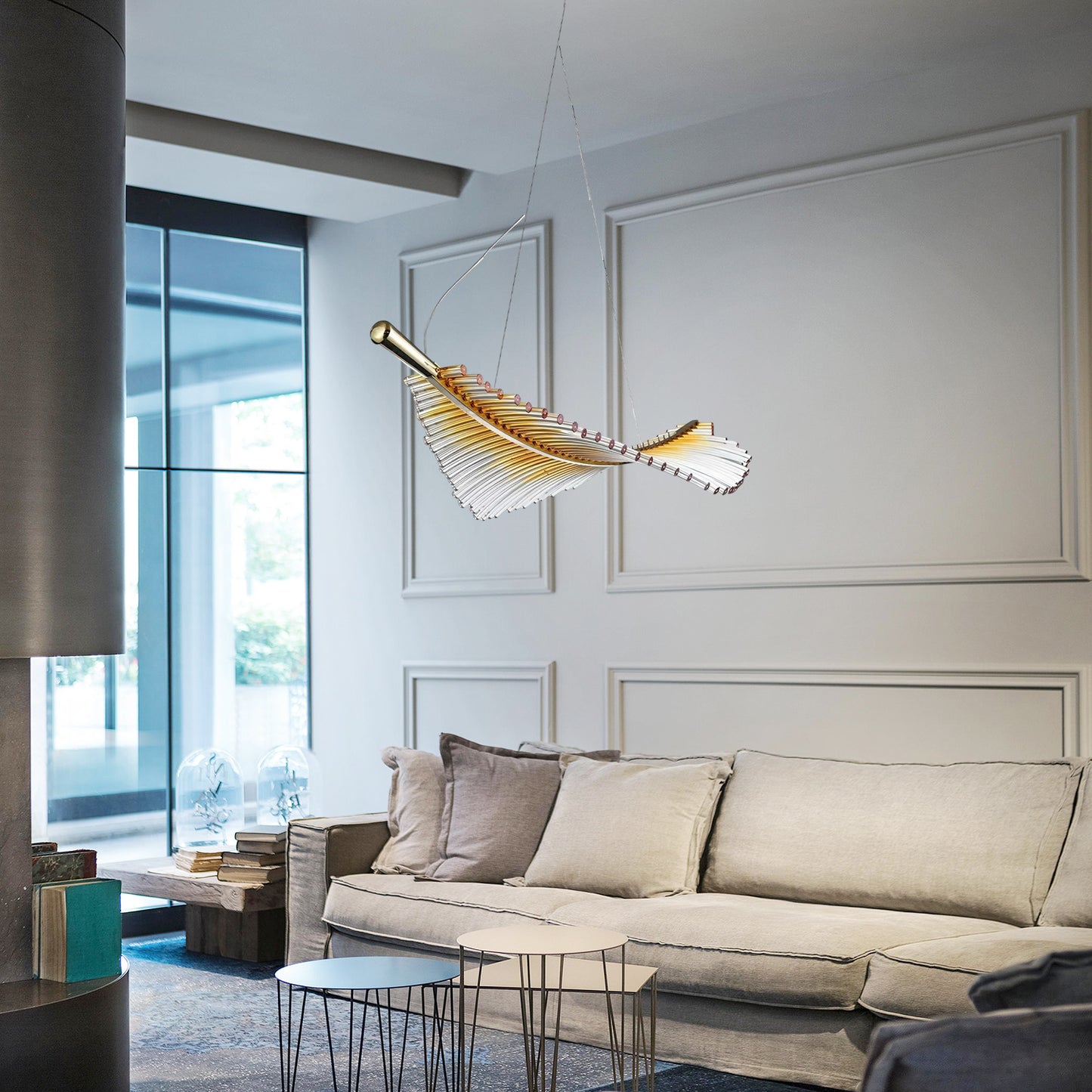 Feather Leaf Pendant Light