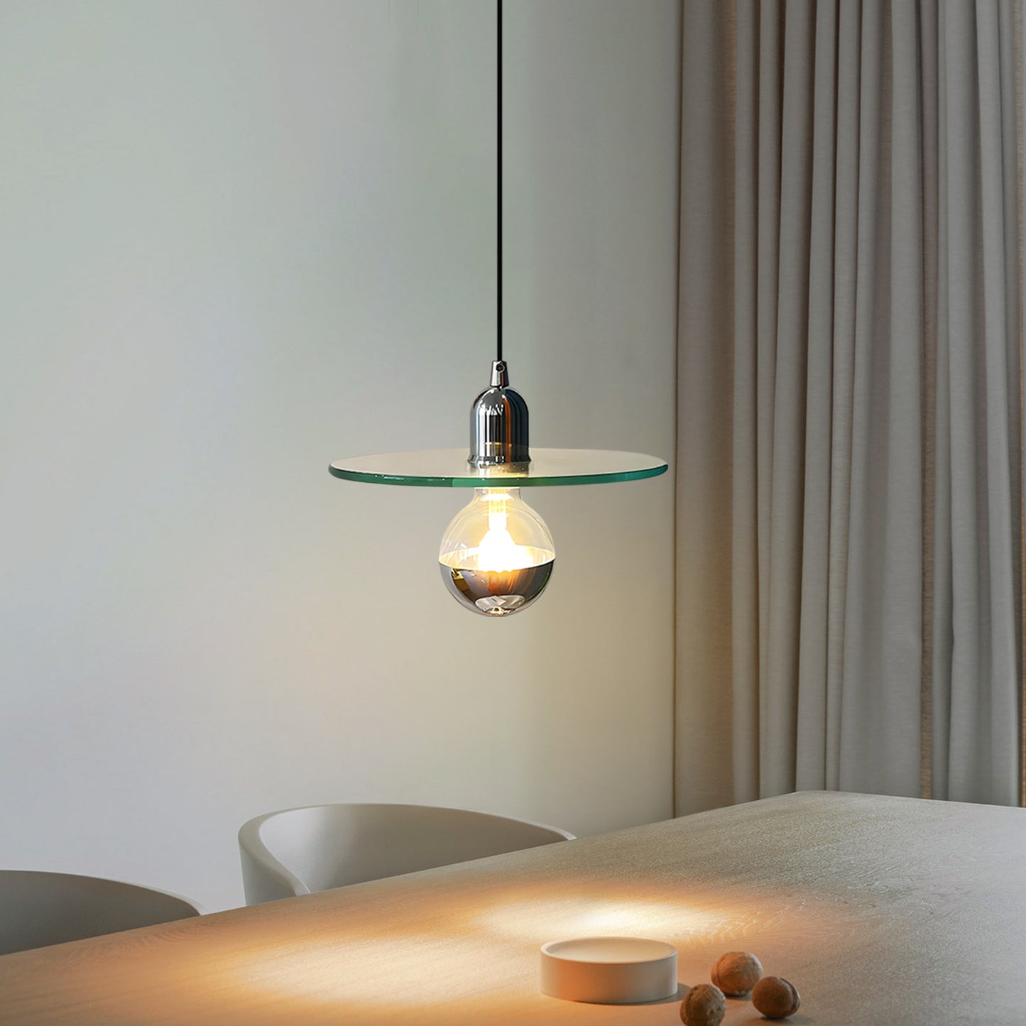 Flat Glass Pendant Light