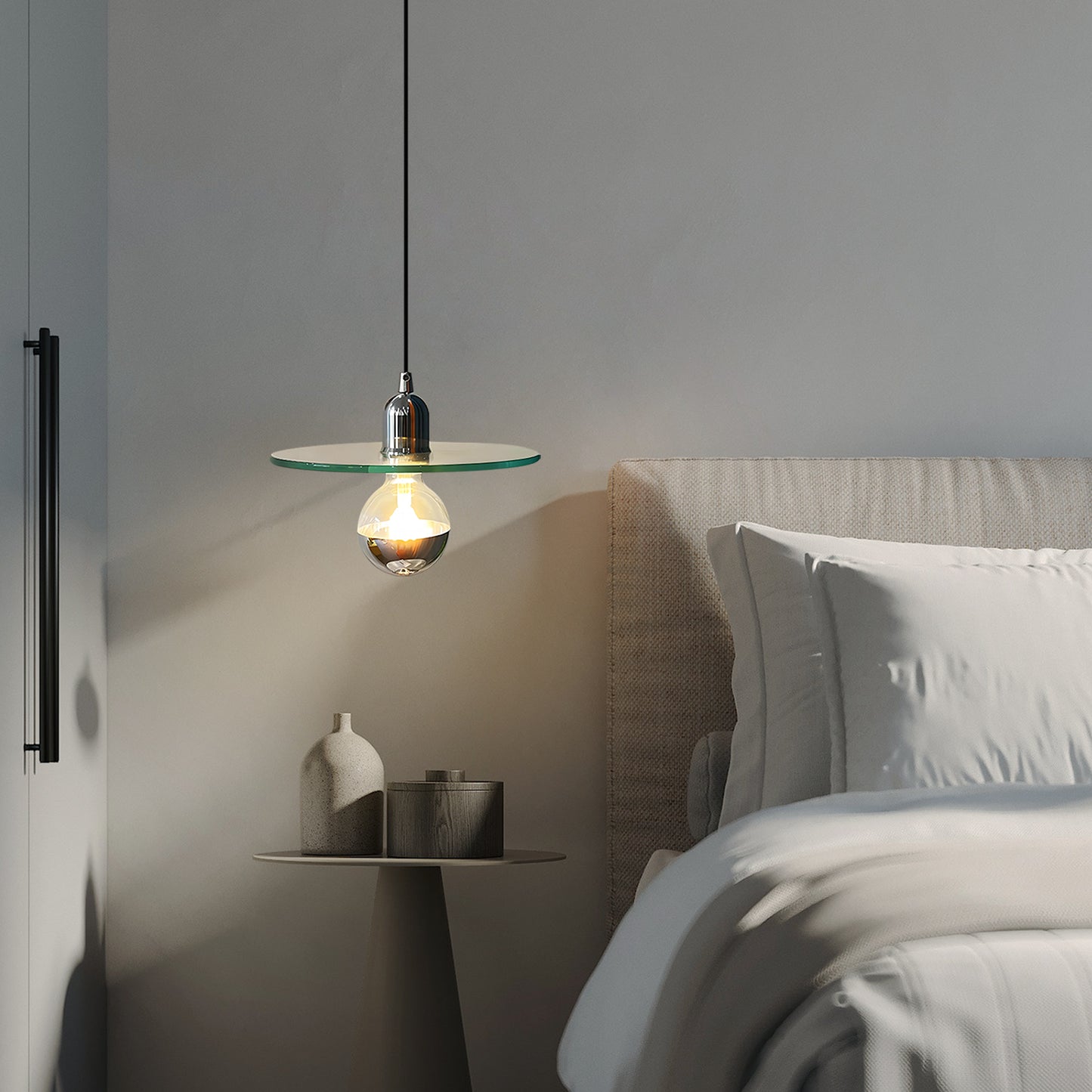 Flat Glass Pendant Light