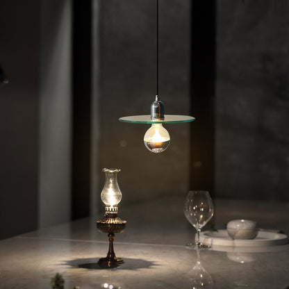 Flat Glass Pendant Light