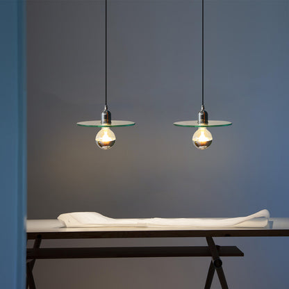 Flat Glass Pendant Light