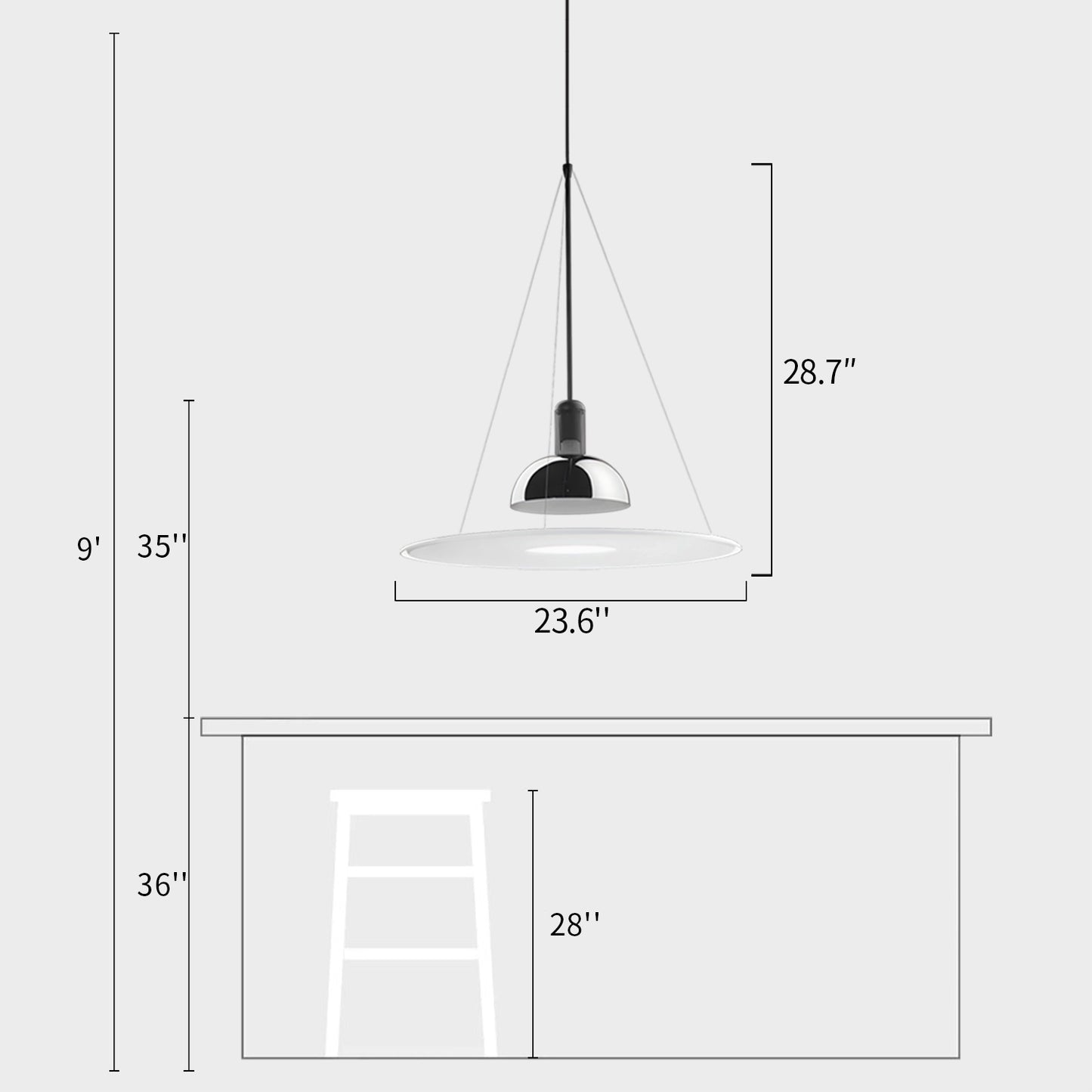 Frisbi Disc Pendant Lamp