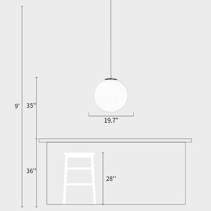 Frosted Globe Pendant