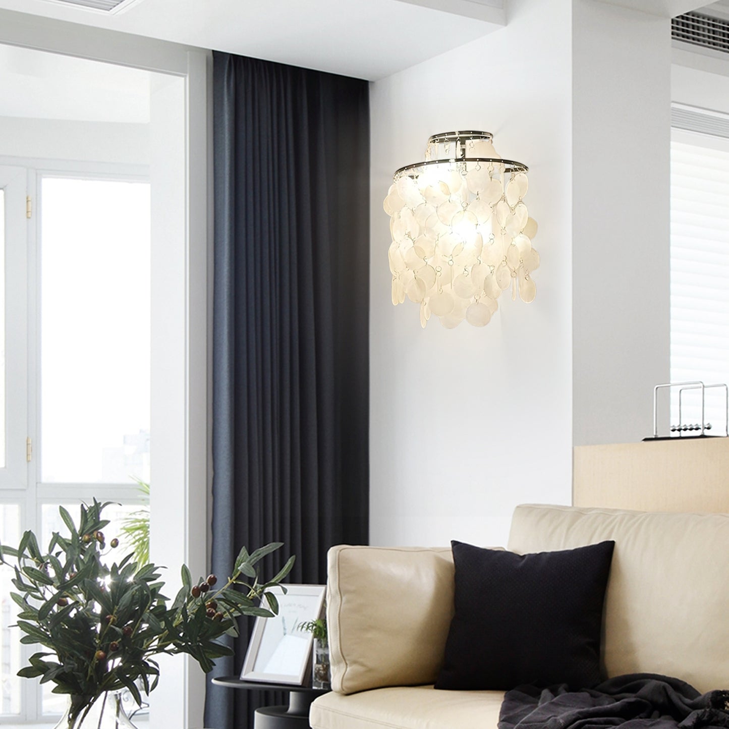 Fun Capiz Wall Lamp