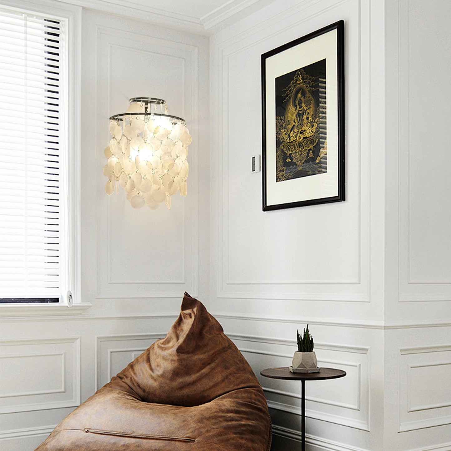 Fun Capiz Wall Lamp