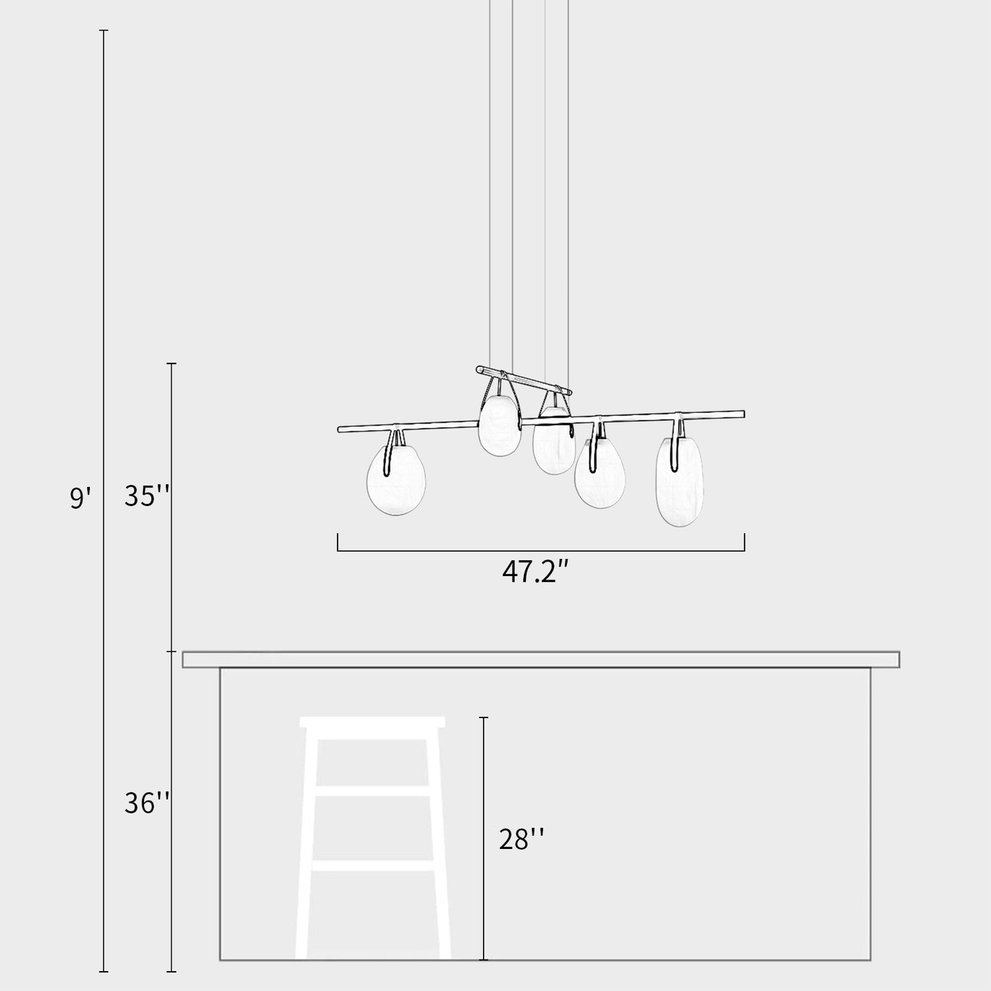 Gala Glass Chandelier