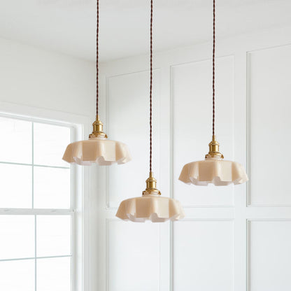 Glass Floral Pendant Lamp