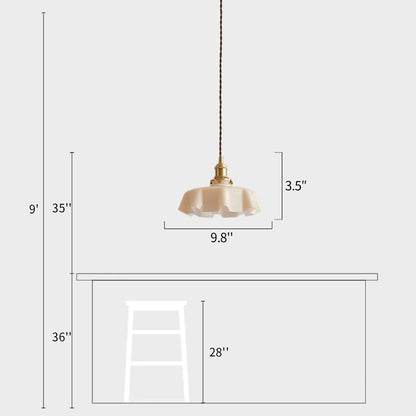 Glass Floral Pendant Lamp