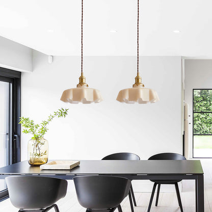 Glass Floral Pendant Lamp