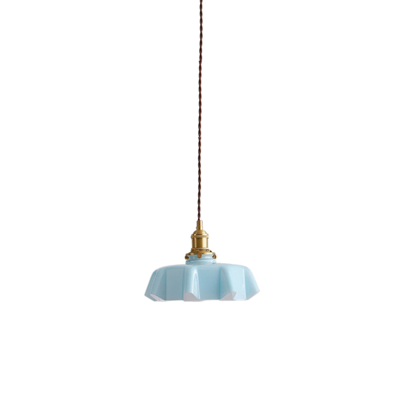 Glass Floral Pendant Lamp