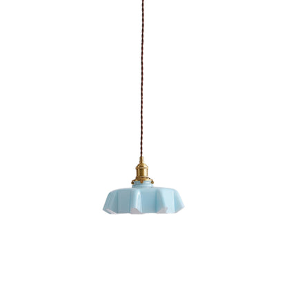 Glass Floral Pendant Lamp