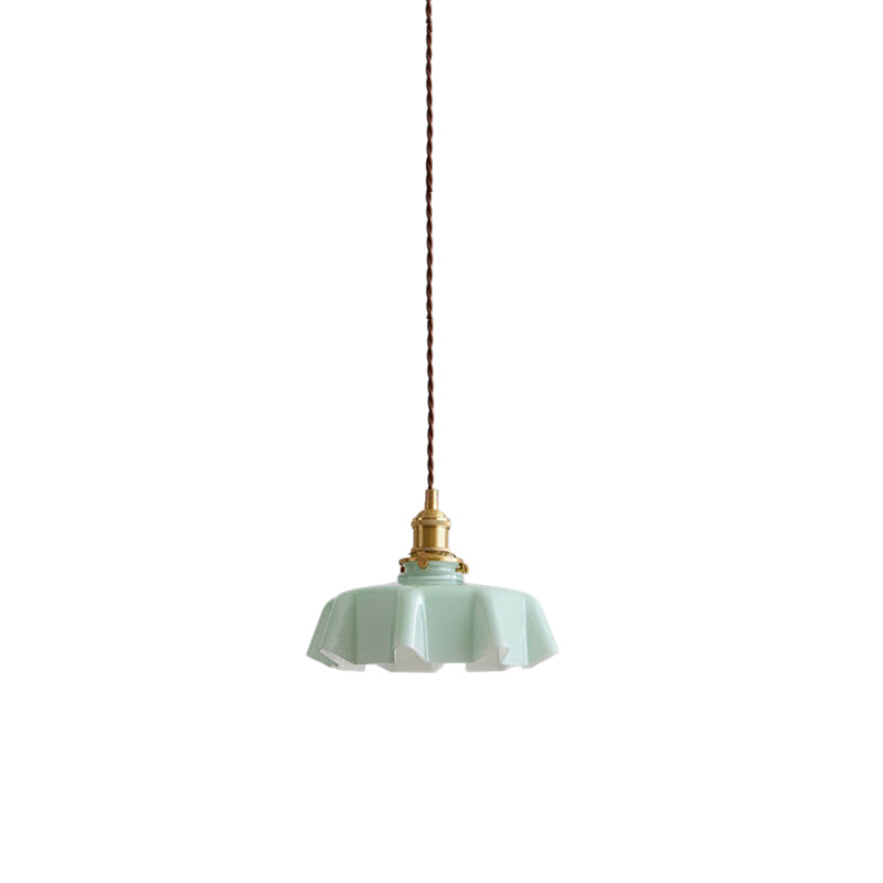 Glass Floral Pendant Lamp