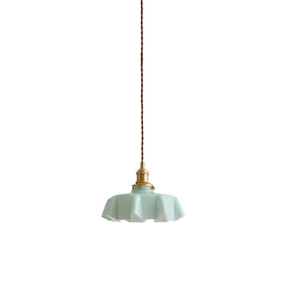 Glass Floral Pendant Lamp
