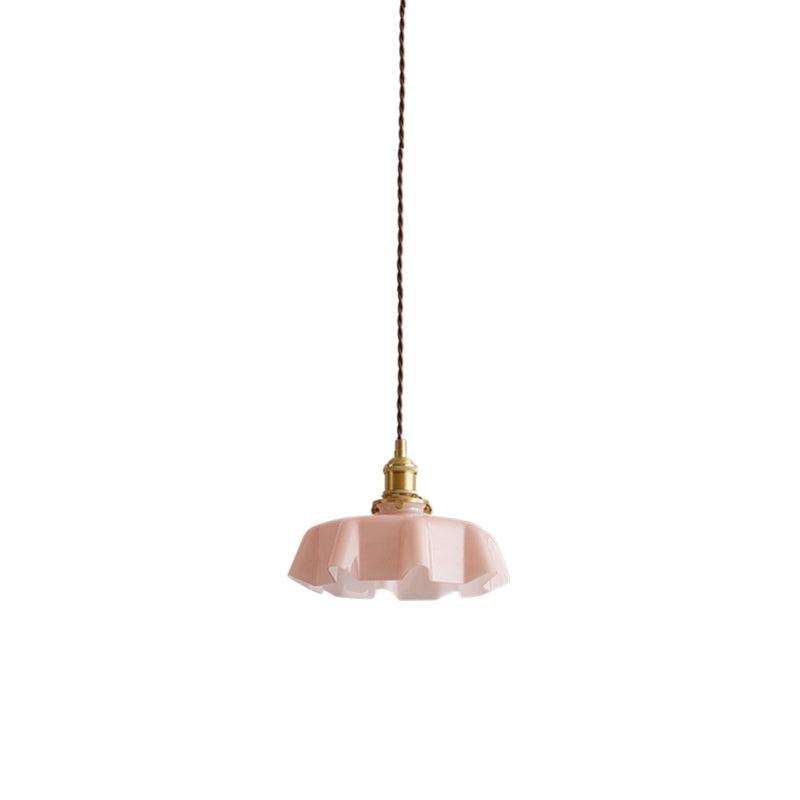 Glass Floral Pendant Lamp
