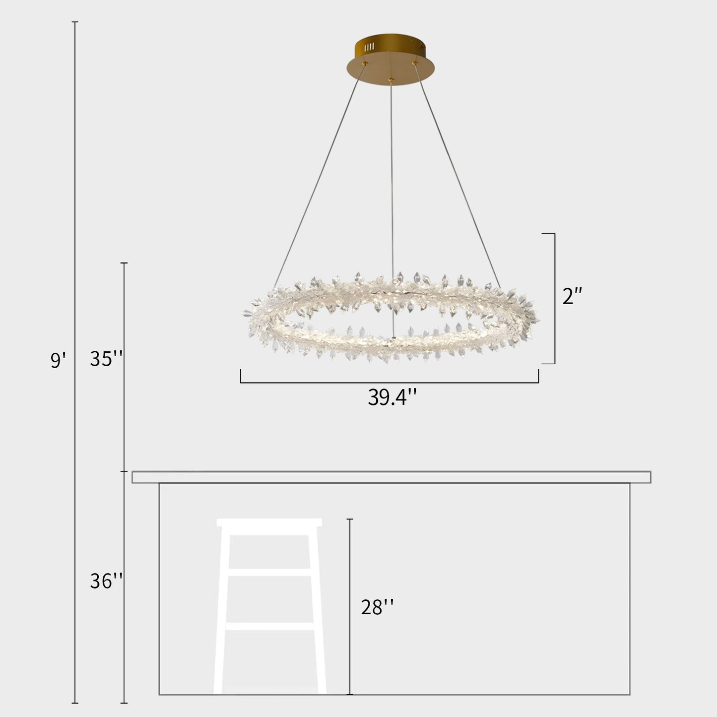 Halo Loop Chandelier
