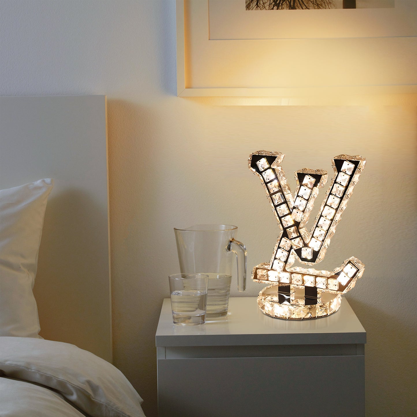 LV Crystal Table Lamp