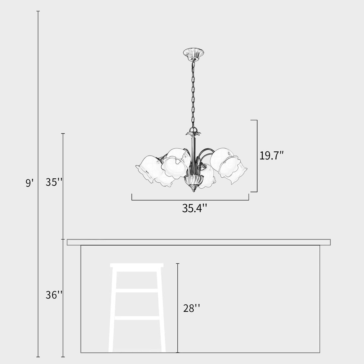 Lily Flower Chandelier